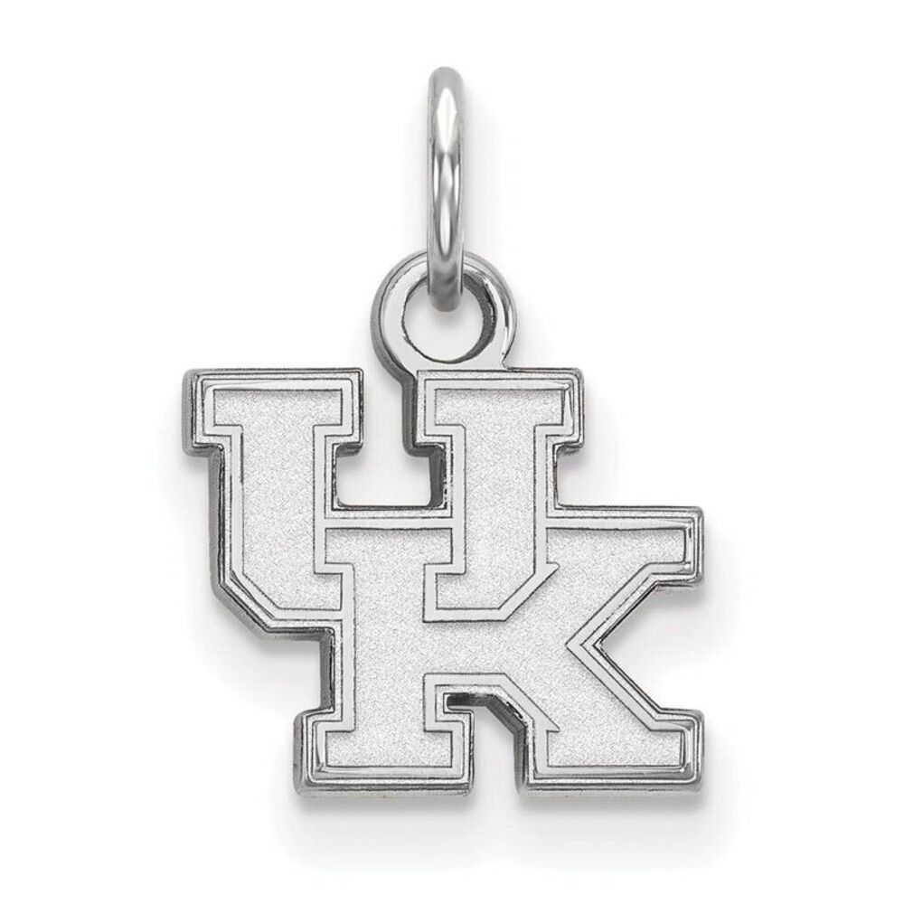 14k White Gold U. of Kentucky XS (Tiny) 'UK' Charm or Pendant